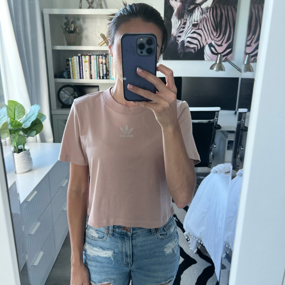 Adidas Women's Soft Pink Tee